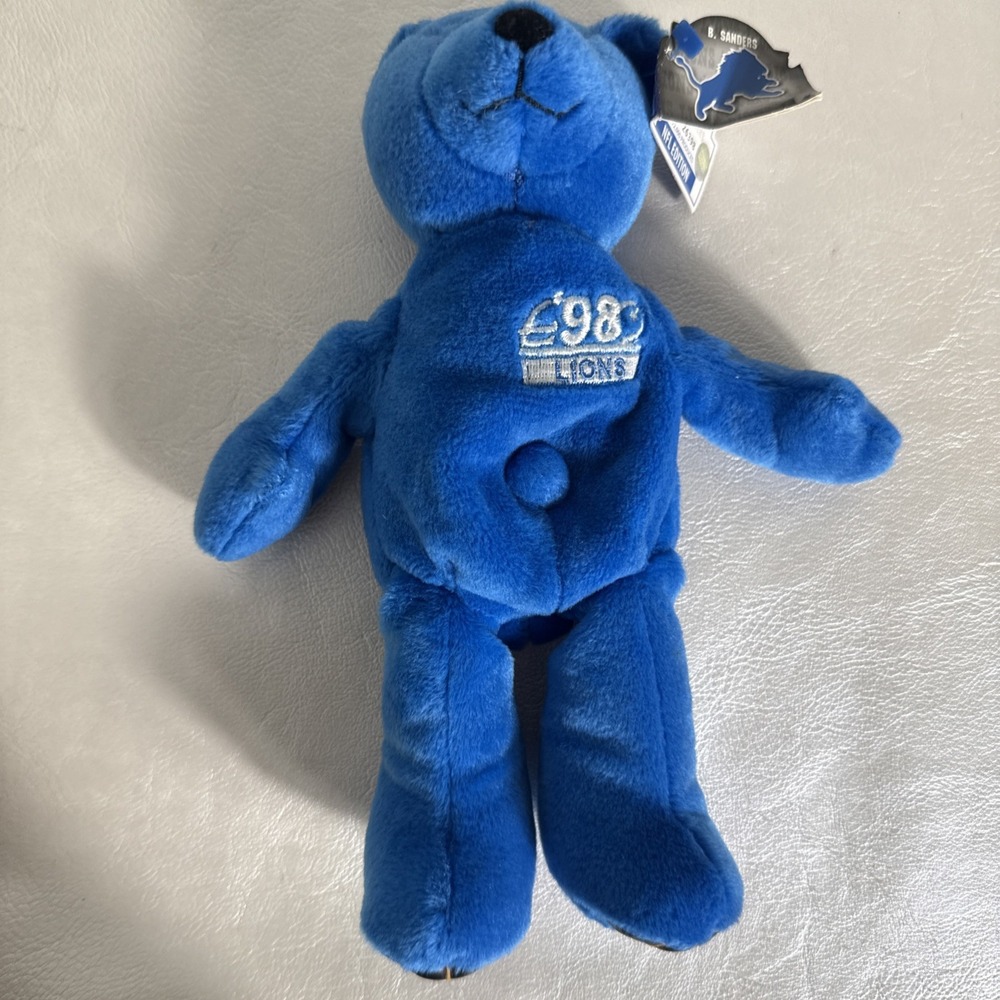 Limited Treasures Pro Bears Barry Sanders #20 Detroit Lions Plush Beanie Premium